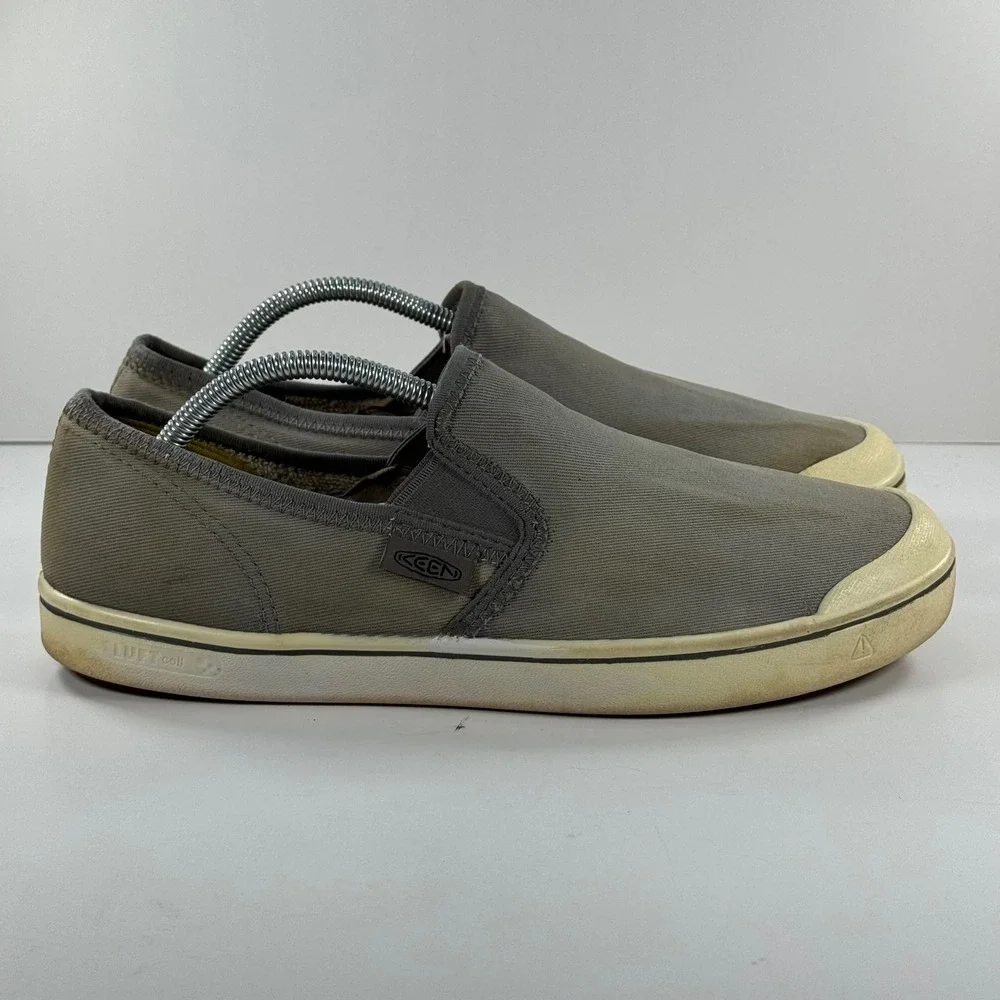 Keen Elsa Lite Slip On Canvas Sneakers Grey Mens 11 1026468‎ LUFTcell